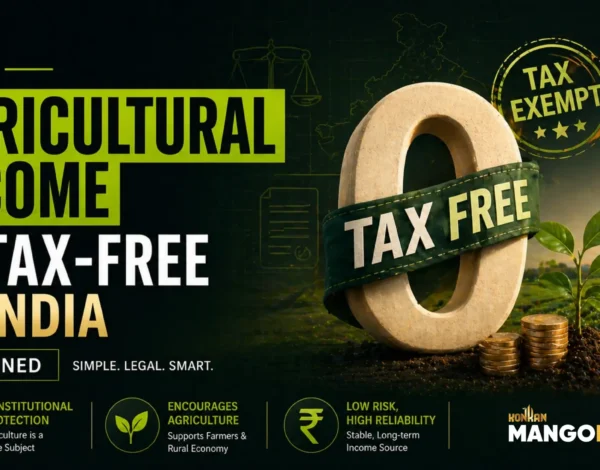 farmland investment maharashtra tax free agricultural income india